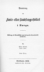 Beretning om fante- eller landstrygerfolket i Norge. Eilert Sundt 1852