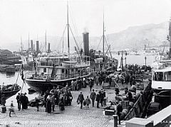 Fra Bergen havn. Foto: Postmuseet